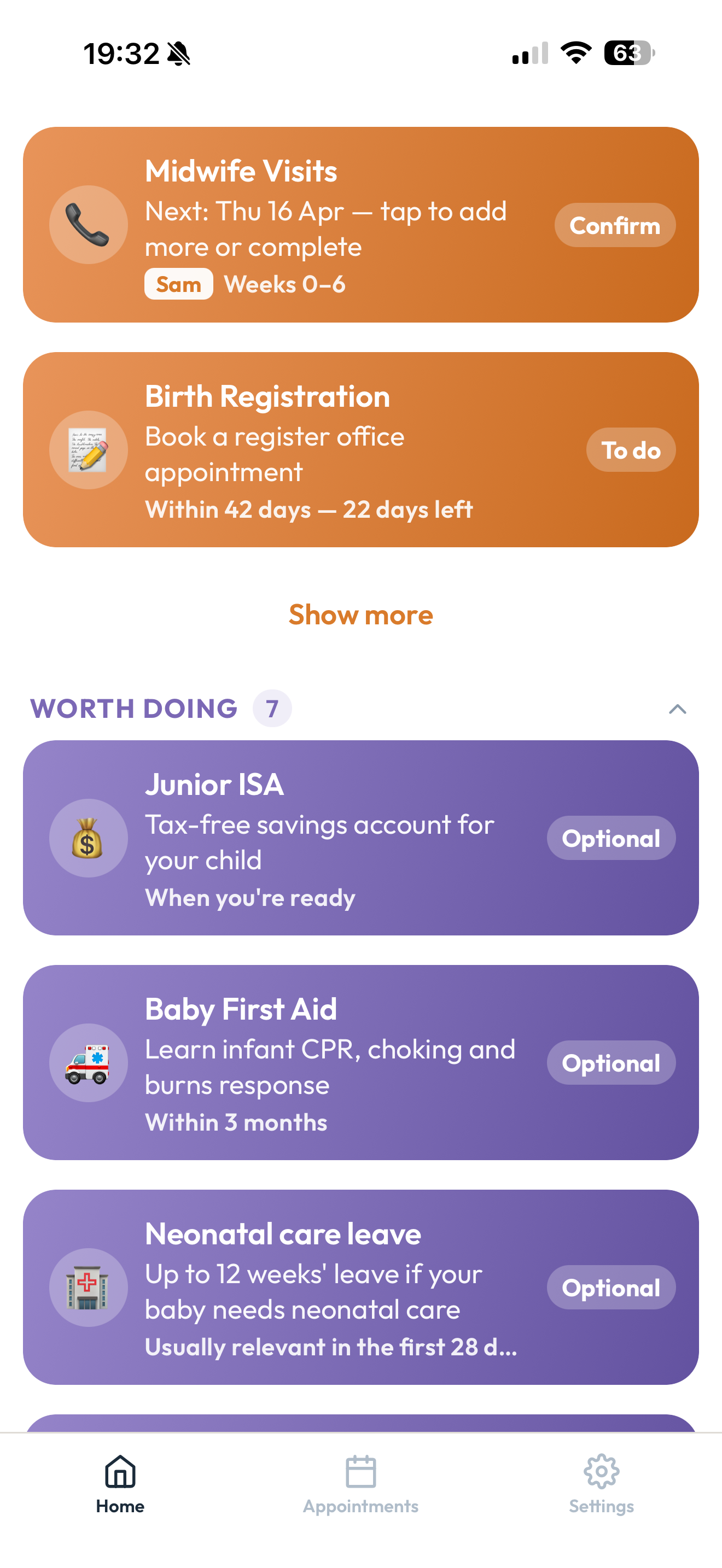 To do and worth doing cards in orange and purple