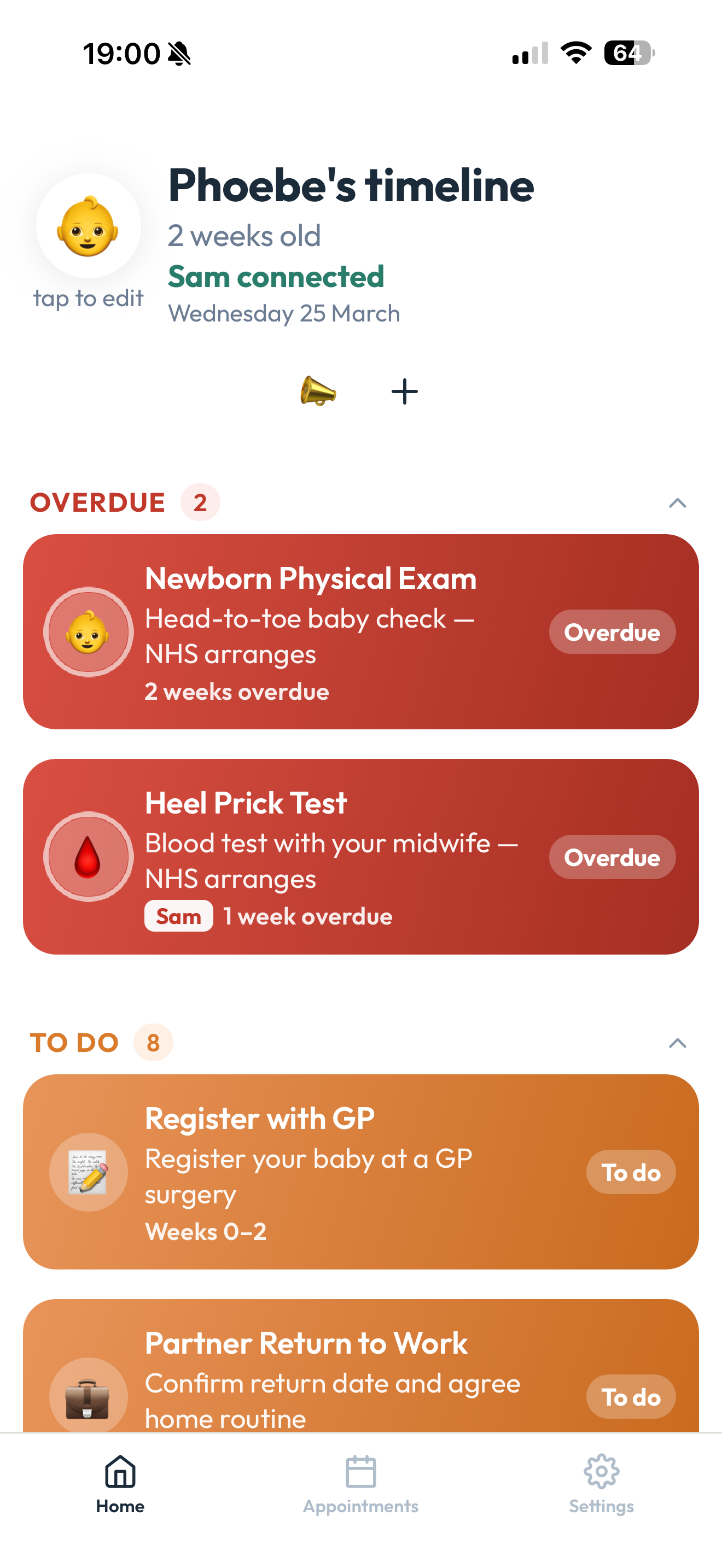 Overdue cards needing urgent attention